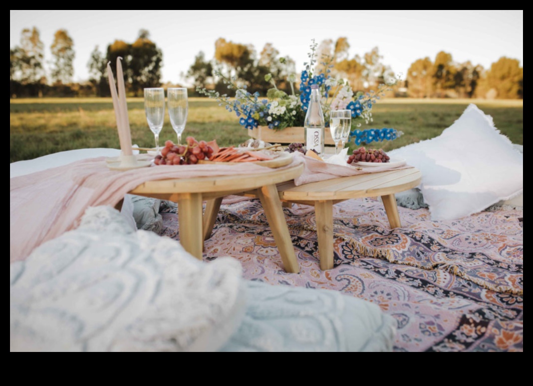 Puteți oferi sfaturi pentru decorarea unui loc de picnic în aer liber cu vibrații boho?