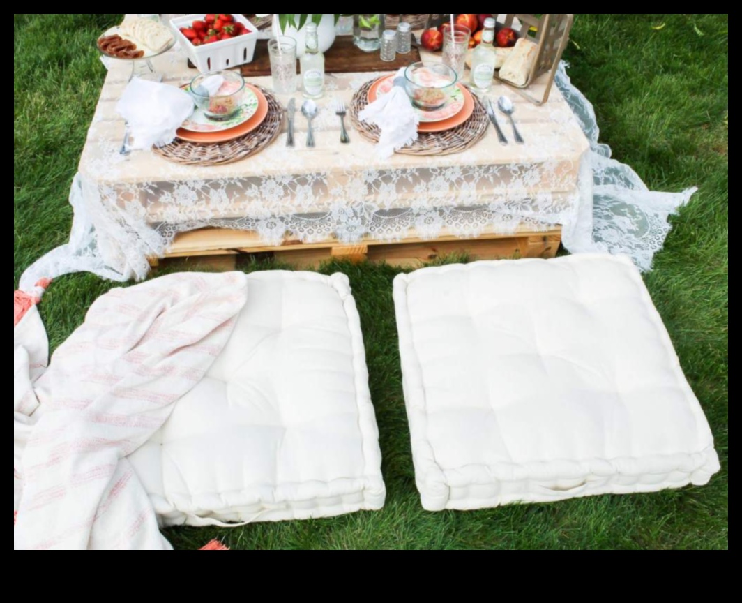 Puteți oferi sfaturi pentru decorarea unui loc de picnic în aer liber cu vibrații boho?