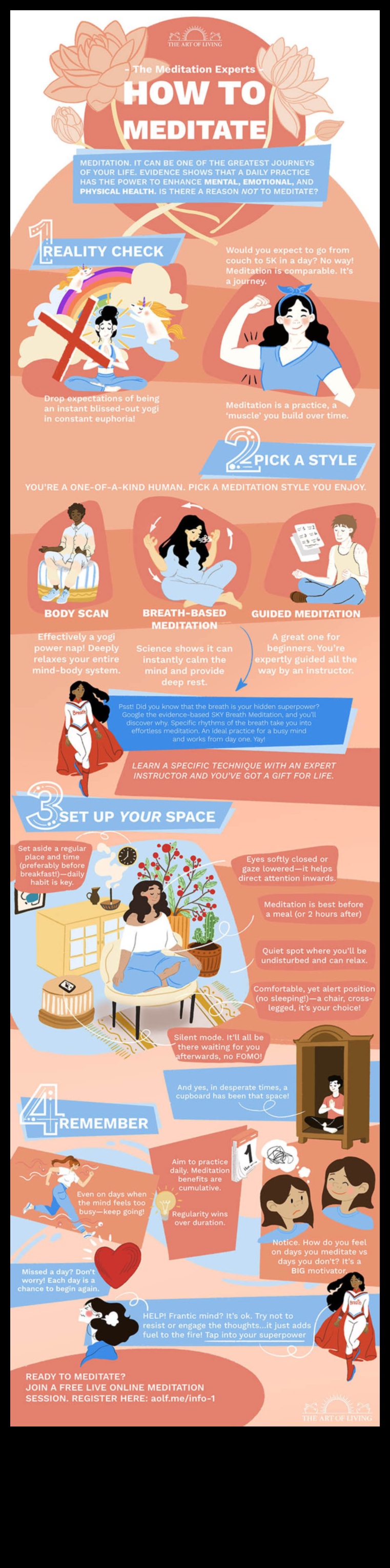 Calmează mintea, ușurează stresul: practici de meditație