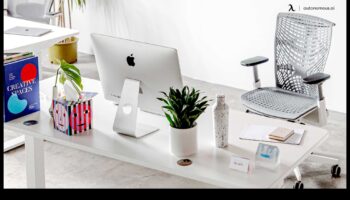 Design birou pentru laptop: accesorii pentru crearea unui spațiu de lucru productiv